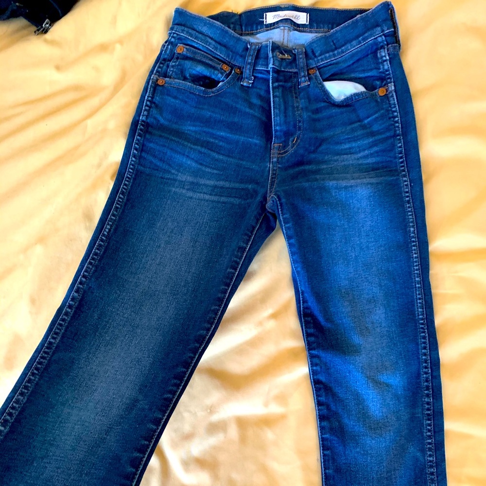 9 inch high rise jeans made well, skinny